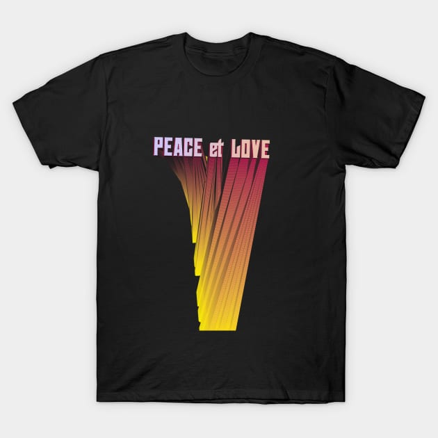 Peace and love s70 T-Shirt by Goldewin